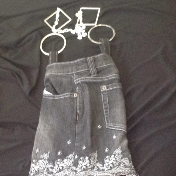 Re-purposed denim fedora and handbags set